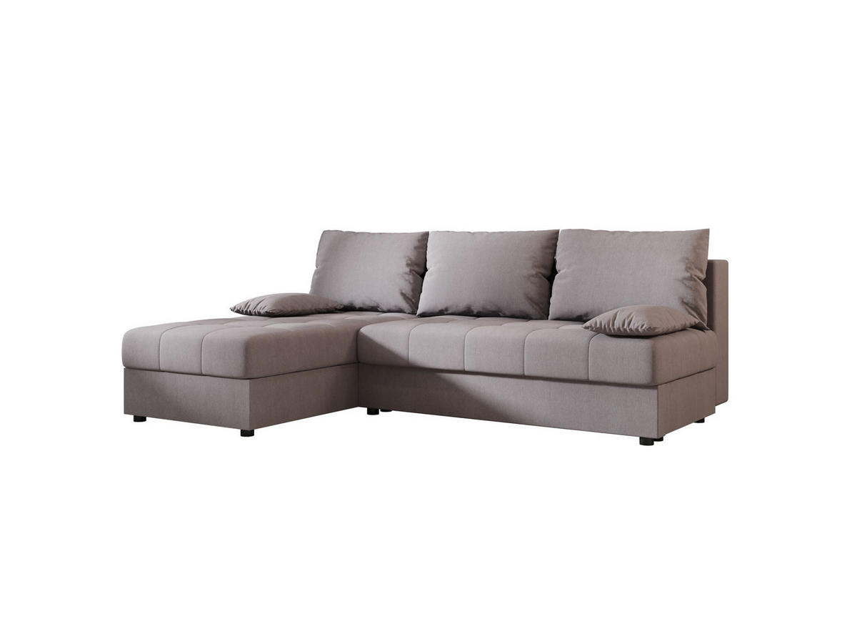 ECKSOFA MOS L Cosmic 160 Links mit Schlaffunktion - Grau, Textil (200/143cm) - Bedante