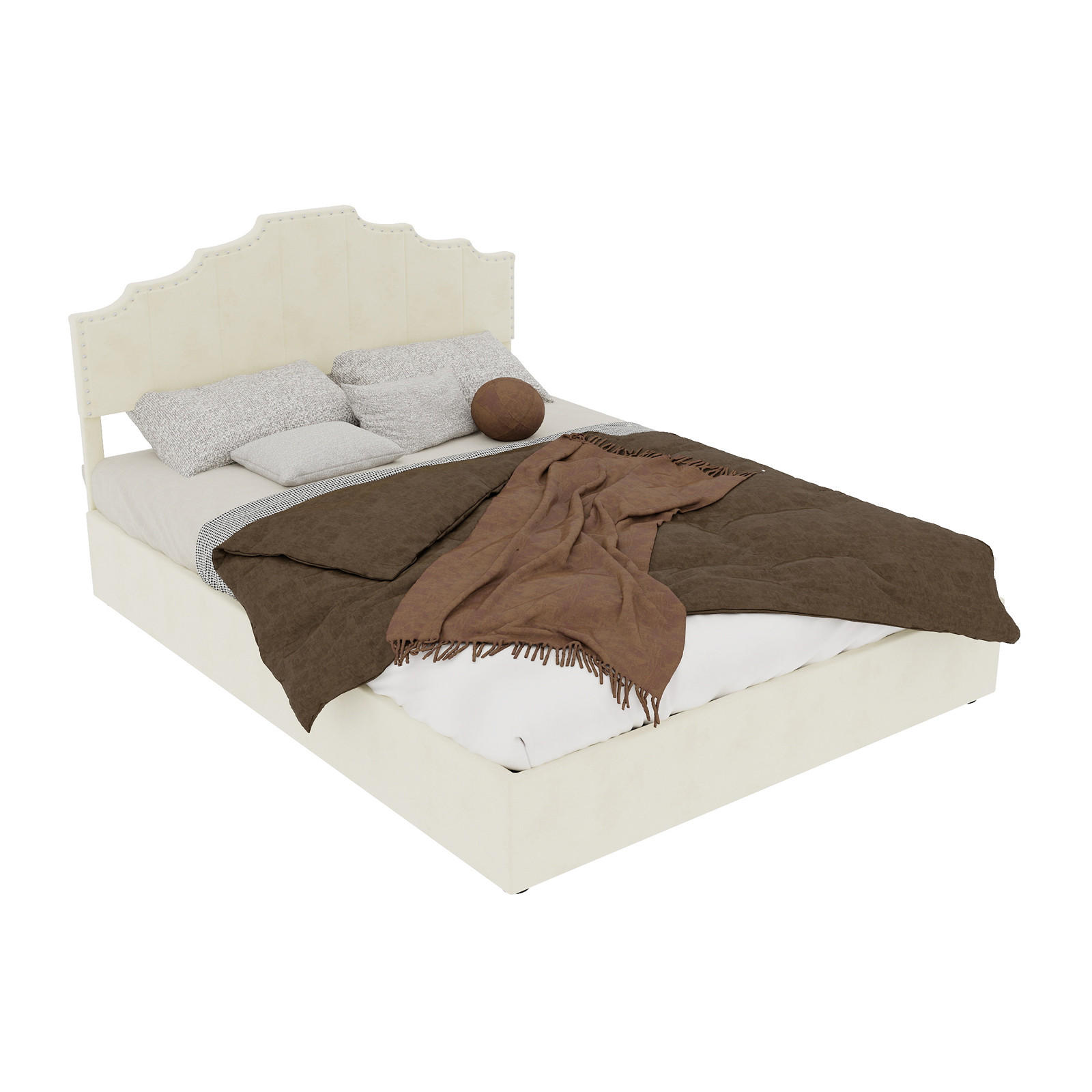 STAURAUMBETT 140/200 cm mit Hydraulik-Stauraum und Matratze, DE-32979, in Beige - Beige, Metall (140/200cm) - ComfortXL