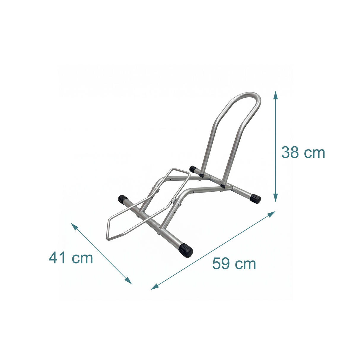 FAHRRADSTÄNDER Silber Stahl bis 29 Zoll - Silberfarben, Metall (41/72.5/44.5cm) - Relaxdays