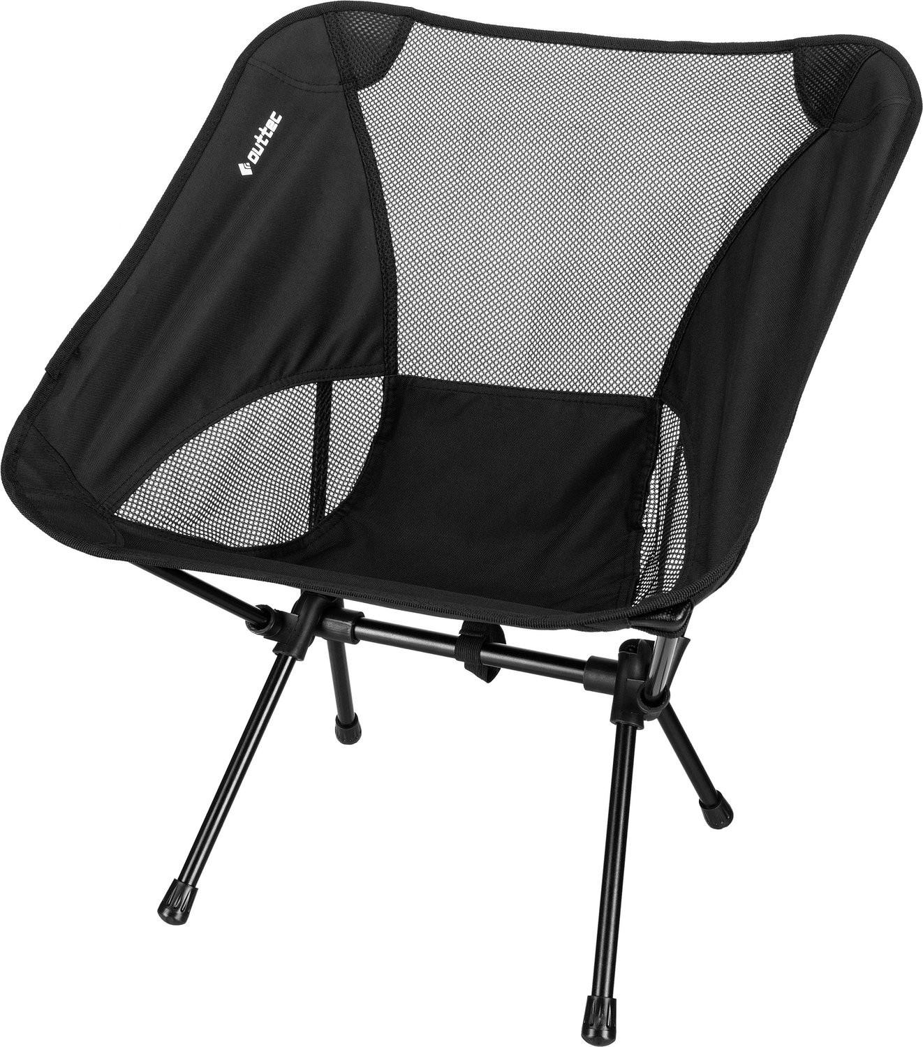 CAMPINGSTUHL bis 150 kg - Schwarz, Textil/Metall (55/60/28cm) - Outtec