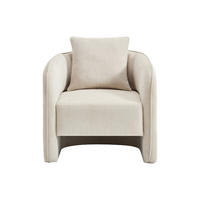 SESSEL mit gerader Rückenlehne - 1 Person - Stoff - Beige - - Beige, Textil (79/85/78cm) - Vente-Unique