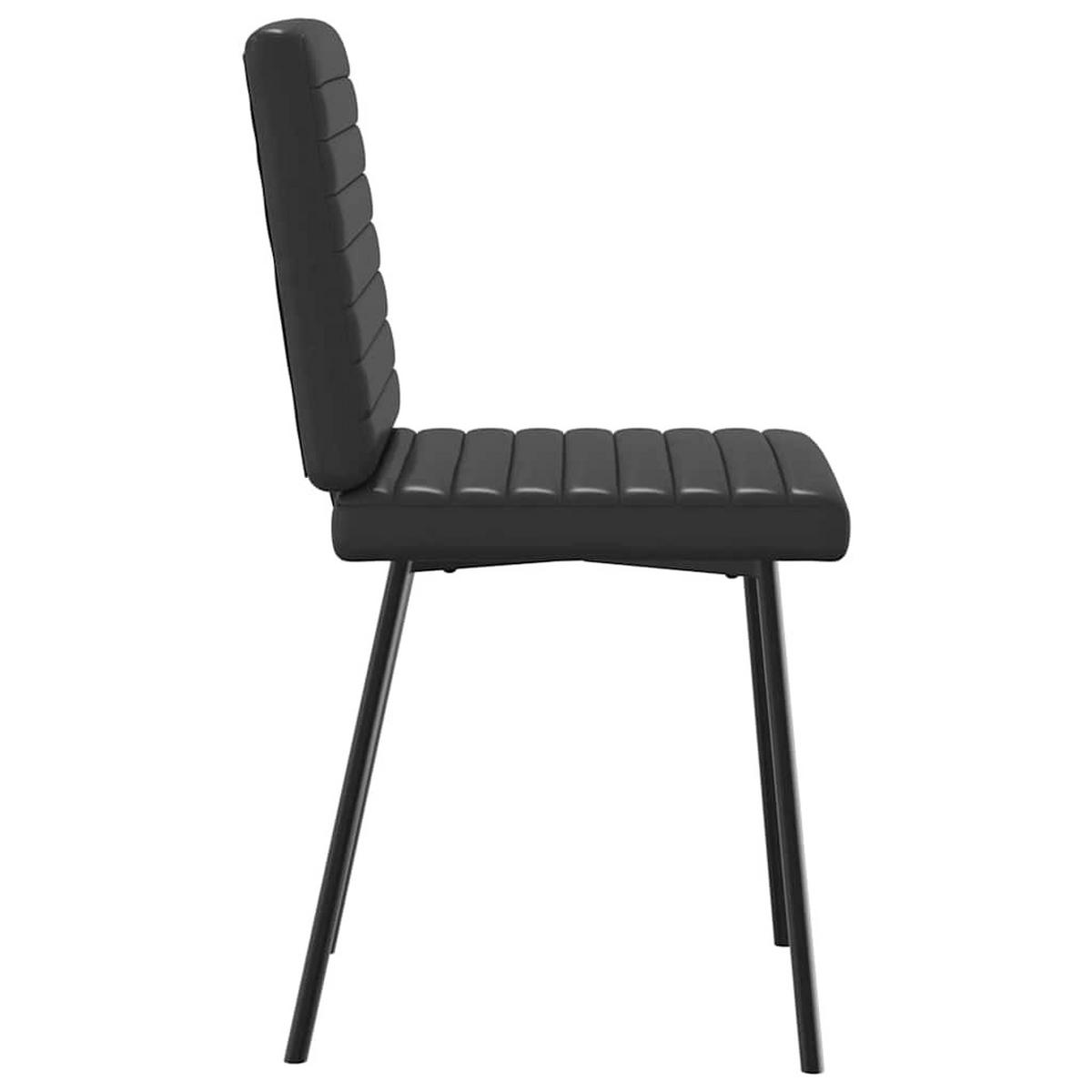 ESSZIMMERSTÜHLE 2 Stk. Schwarz Kunstleder 45*54*83cm - Schwarz, Leder (45/83/54cm) - ZMH