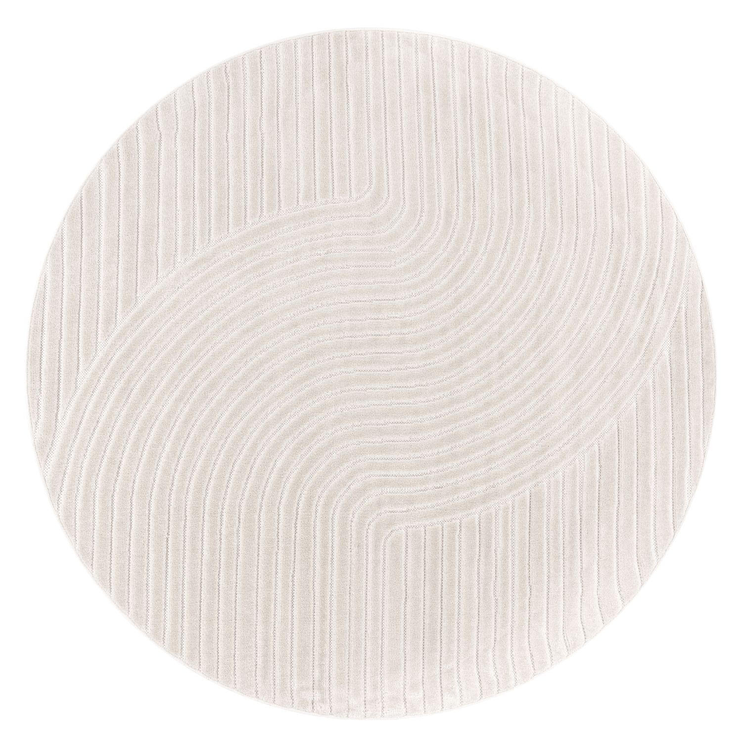 OUTDOORTEPPICH Ethno Creme Ø 200 cm - Creme, Kunststoff (200/200cm) - TT Home