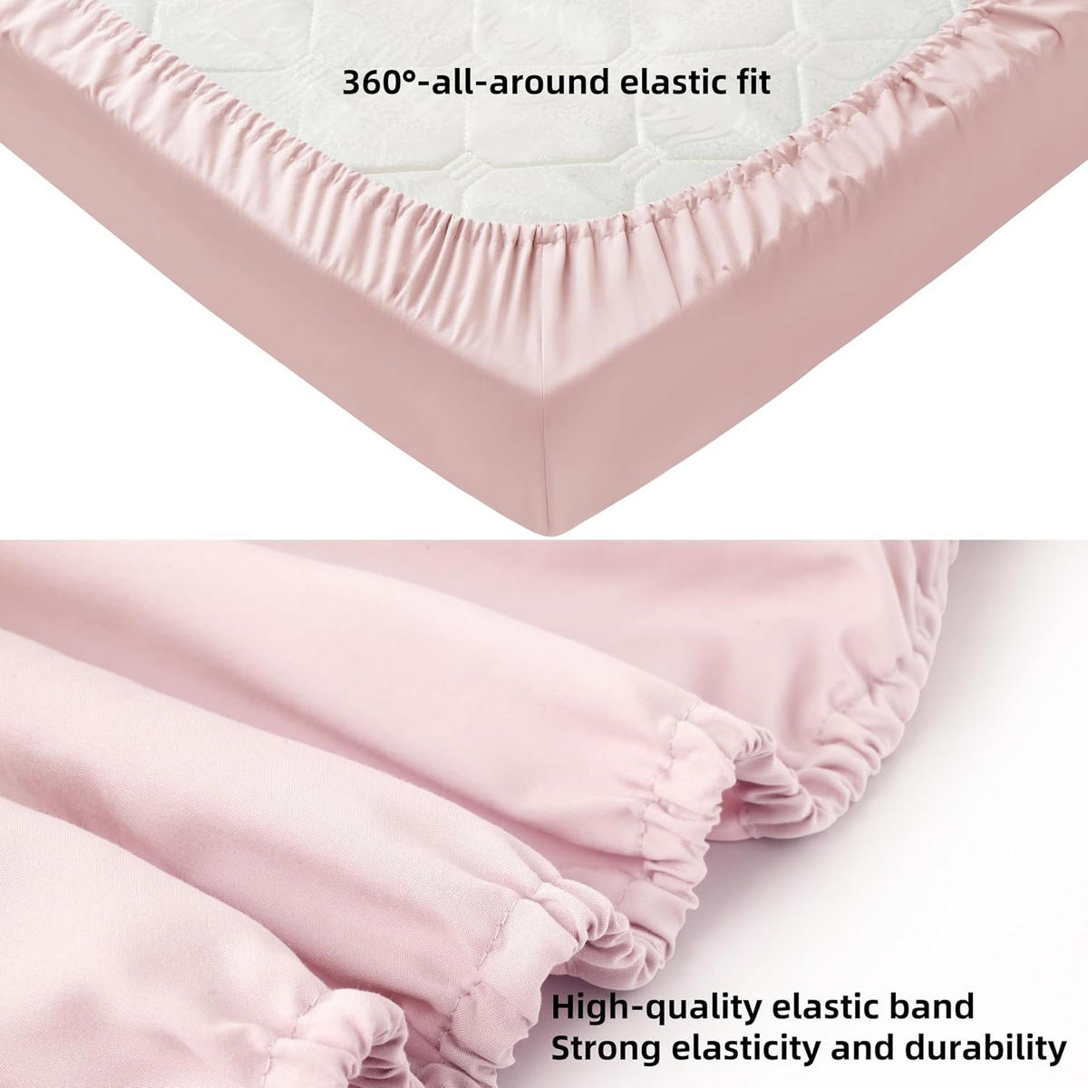 SPANNBETTLAKEN-150*200CM-HELLROSA - Hellrosa, Textil (150/200cm)