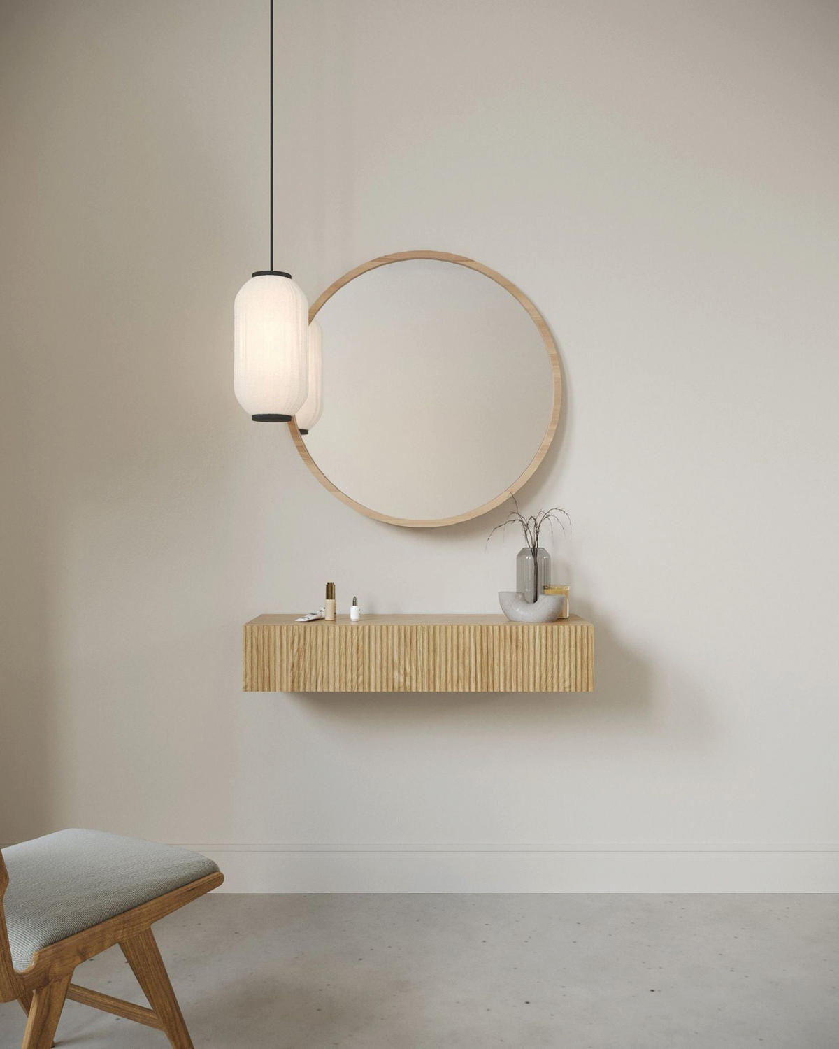 HÄNGEKONSOLE Nolie Eichenholzoptik mit Schublade 90 cm - Eichefarben, Holzwerkstoff (90/17/35.6cm) - Selsey