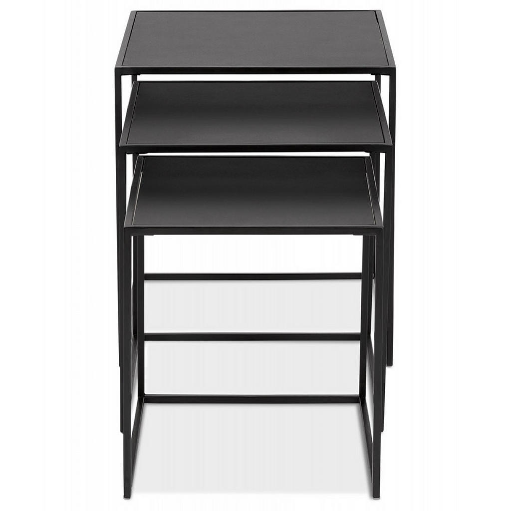 Thumbnail - Kadima Design Beistelltisch-Set, Schwarz, Holz, Quadratisch,Quadratisch, 50x50x50 cm, Wohnzimmer, Wohnzimmertische, Couc...