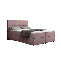 BOXBETT Reve 140 x 200 cm mit Bettkasten und Lattenrost ohne matratze - rosa - Rot, Holz (140/200cm) - Homesy