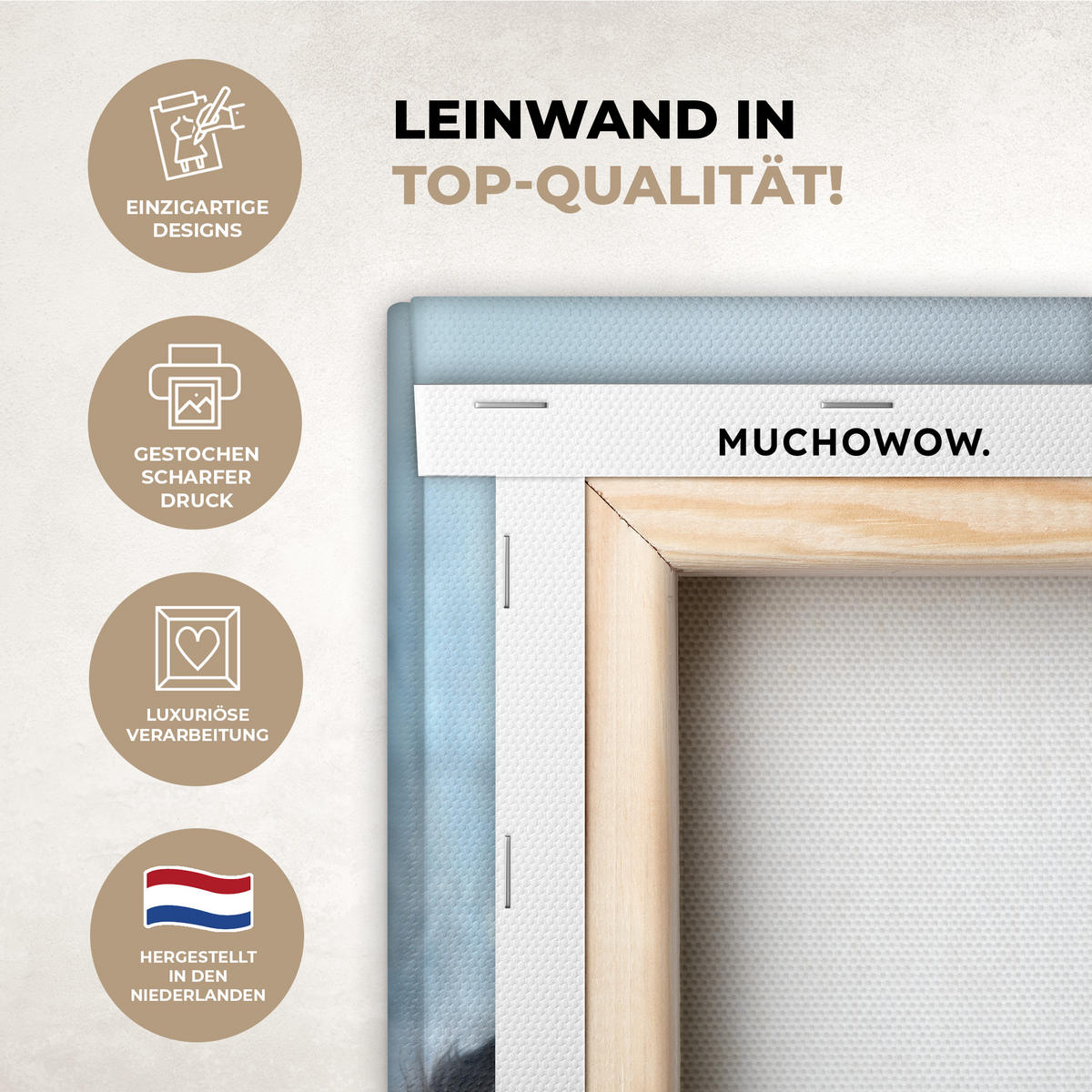 LEINWANDBILD Pferde - Winter - Tiere - Natur - Schnee 20x30 cm - Anthrazit, Textil (20/30cm) - MuchoWow