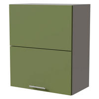 KLAPPHÄNGESCHRANK Brerra W8B/60-AV Grau / RAL 6025 farngrün Matt 60 / 32,5 / 72cm - Grau/Grün, Holz/Holzwerkstoff (60/72/32.5cm) - Feldmann-Wohnen