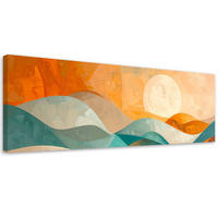 LEINWANDBILD 3D und geometrisch 150x50cm - Multicolor, Textil (150/50cm) - Feeby