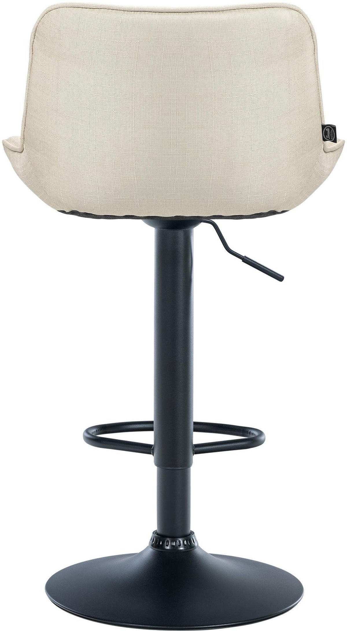 BARHOCKER Stoff creme - Creme/Schwarz, Textil/Metall (49/85/51cm) - CLP