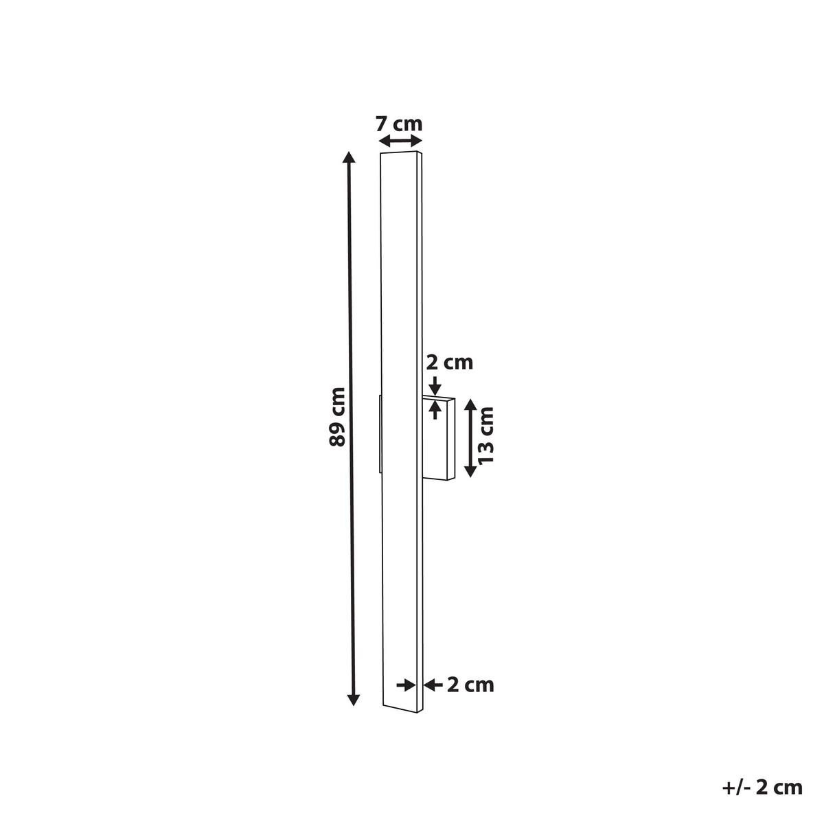 AUSSENWANDLEUCHTE Melgam 13/7/89 cm - Schwarz, Metall (7/89/13cm) - Beliani