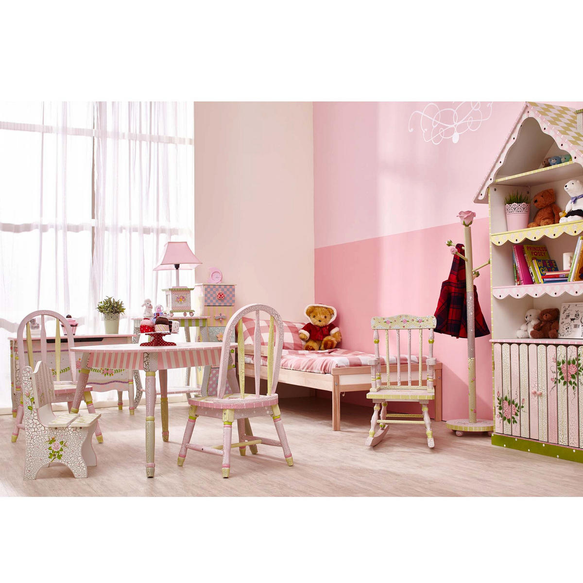 TISCHLAMPE, Rosa, 53cm - Multicolor, Holz (30.5/30.5/53.3cm) - Teamson Kids