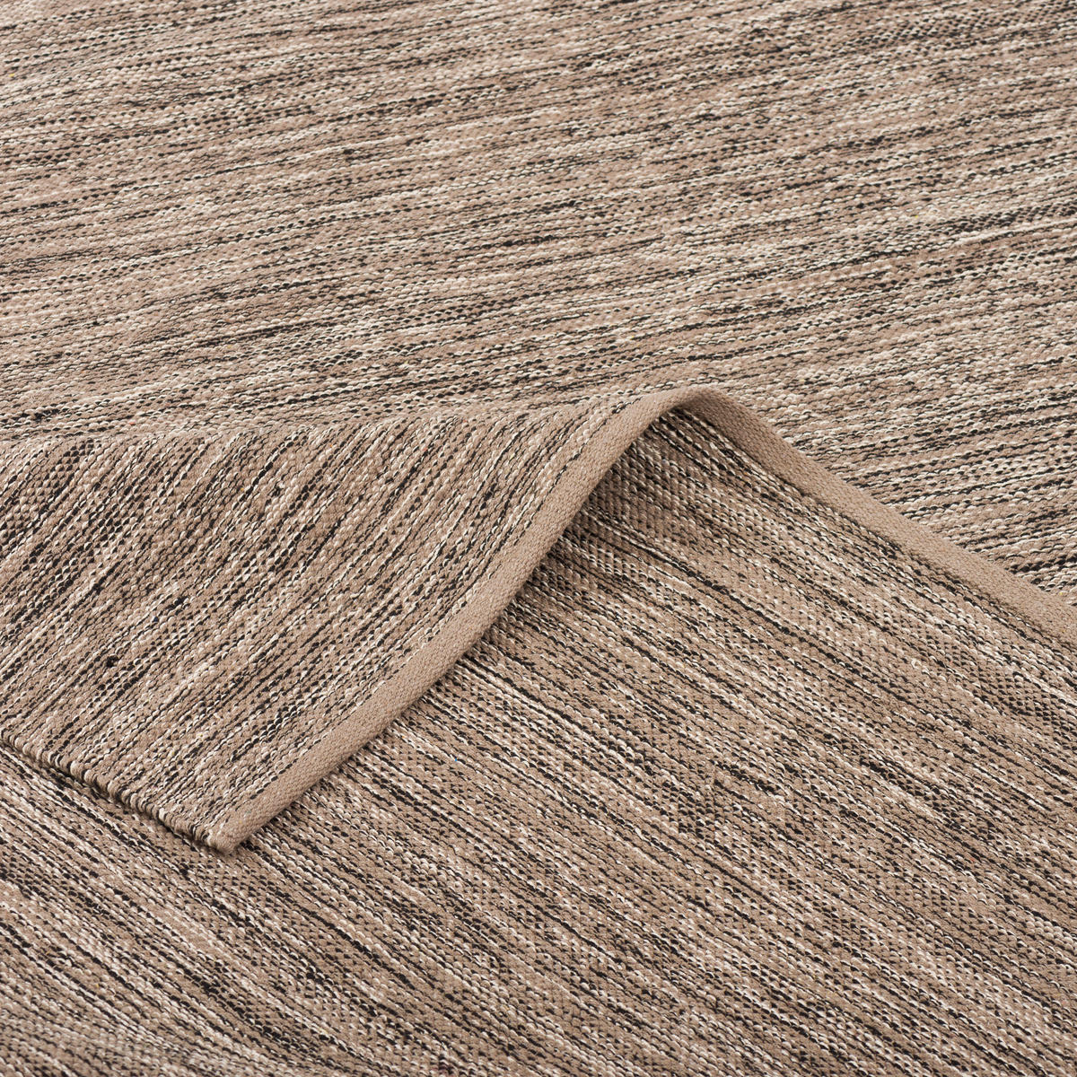 BAUMWOLLE KELIM TEPPICH LÄUFER EASY - Braun, Textil (90/160cm) - Pergamon