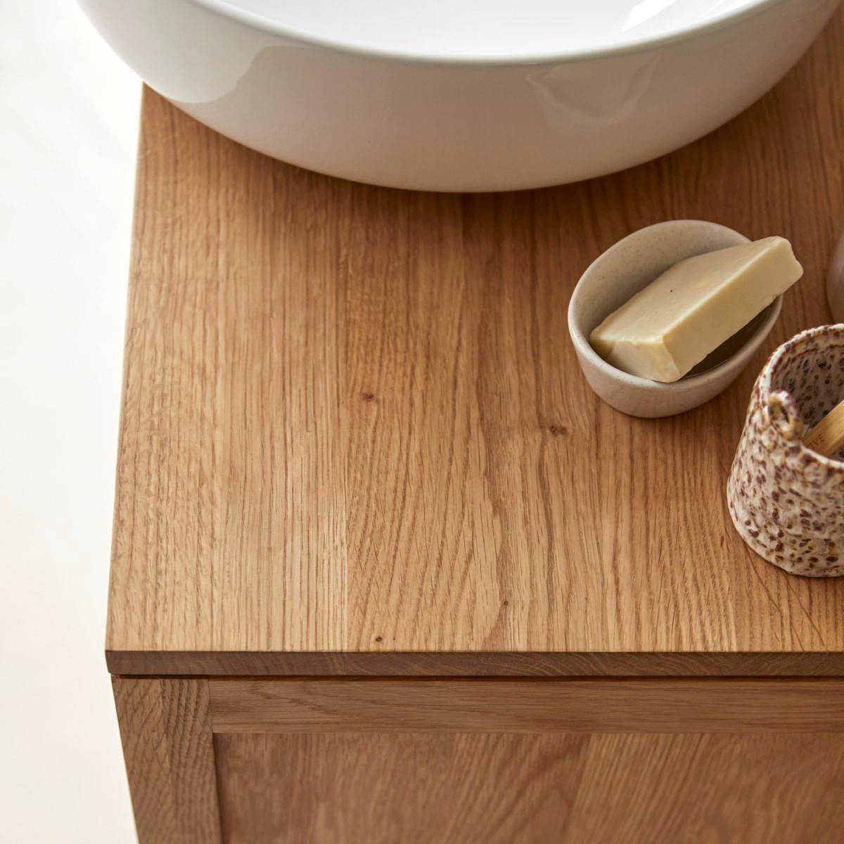 WASCHTISCHUNTERSCHRANK Serena Hellbraun aus Eiche - Hellbraun, Holz (80/78/45cm) - Tikamoon