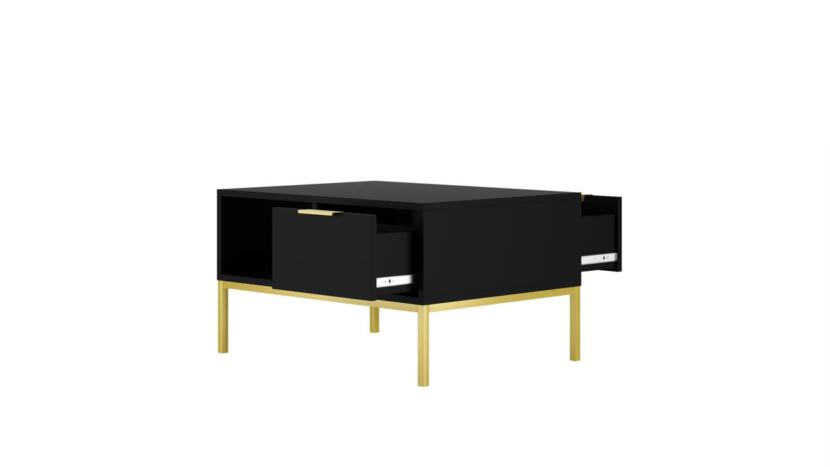 COUCHTISCH Austin_80 60/45/80 - Goldfarben/Schwarz, Holzwerkstoff (80/60/45cm) - RAUMHIRSCH FURNITURE