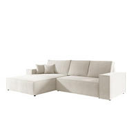 ECKSOFA Corunia In Aragon - Weiß, Holzwerkstoff/Textil (294/185cm) - Fun Möbel