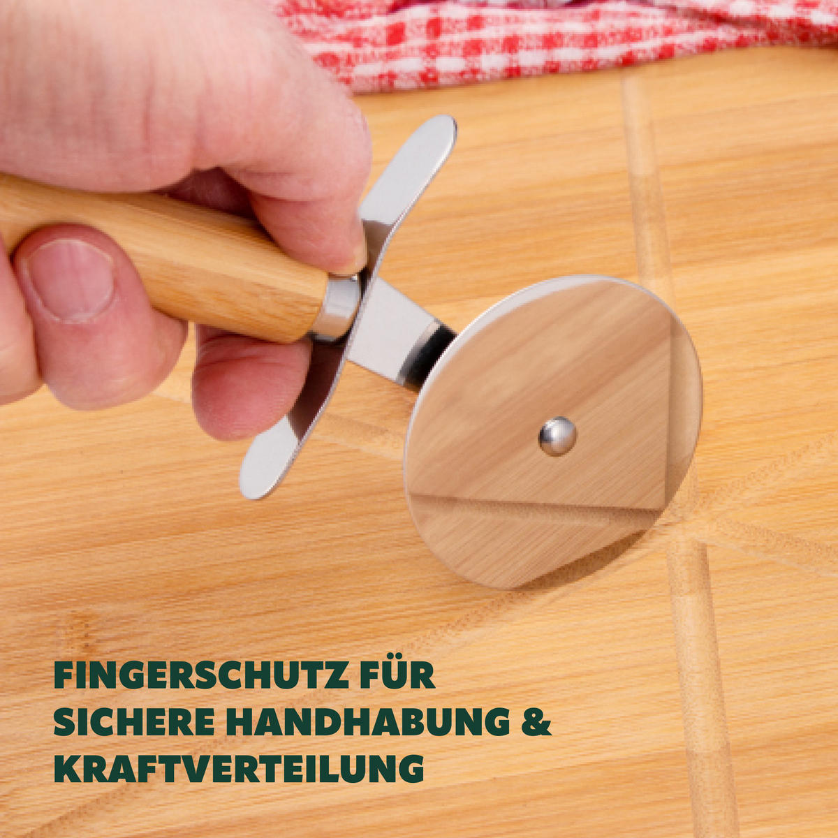 PIZZASERVIER 3er-Set, Edelstahl und Bambus - Braun, Holz (33/33cm) - bremermann