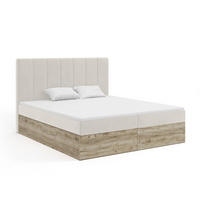 BOXBETT Doppelbett Jessen 140x200 cm Hellbeige - Beige, Textil (140/200cm) - Fedve