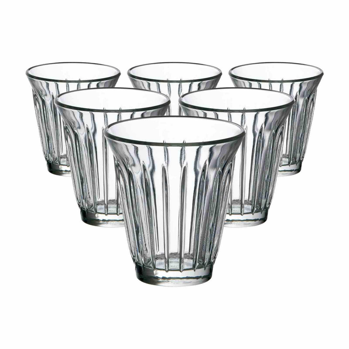 KAFFEEGLÄSER Zinc transparent 190 ml 6er Set - Transparent, Glas (190L) - La Rochère