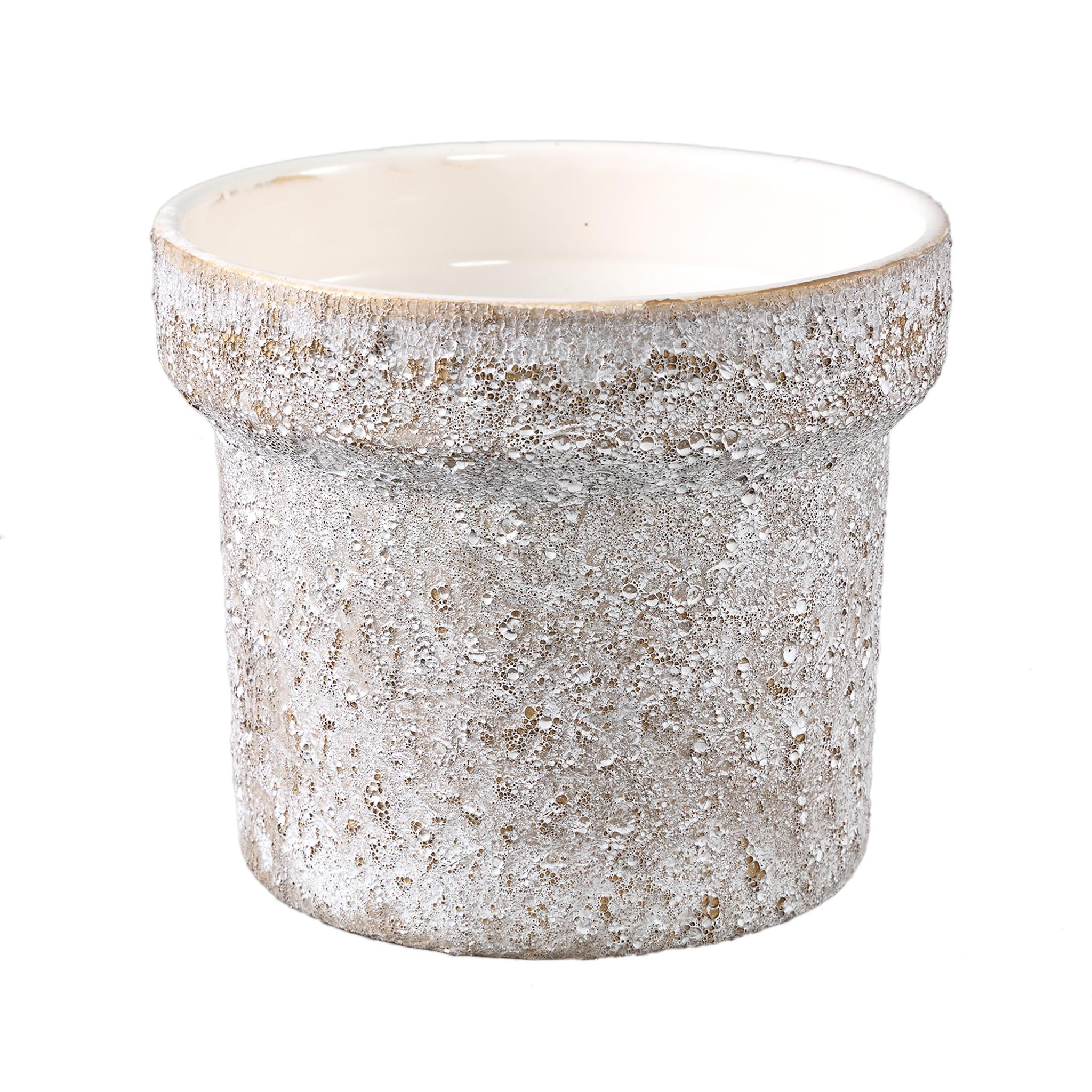 TOPF Christe Beige 19/19/16cm - Beige, Keramik (16cm) - PTMD Collection