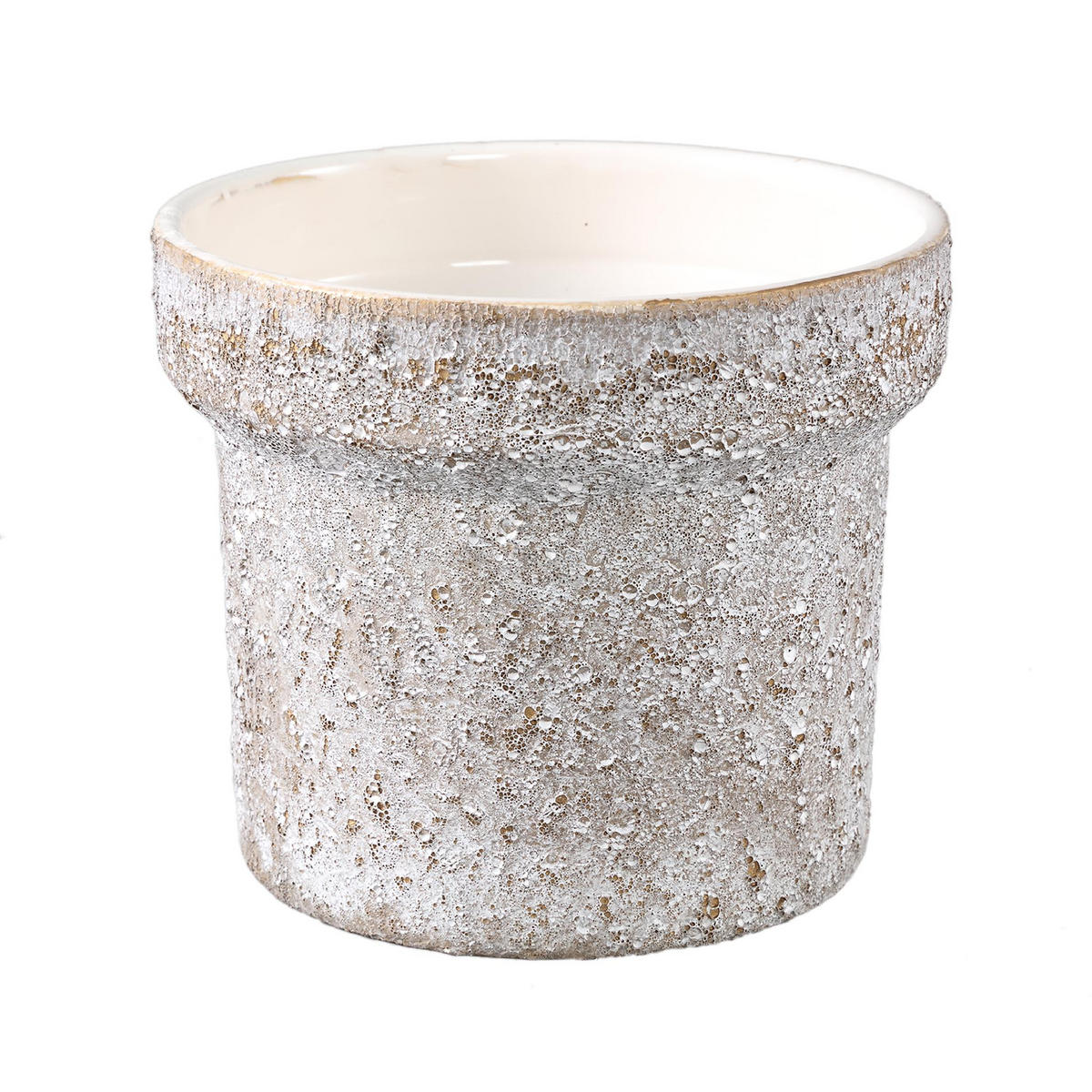 TOPF Christe Beige 19/19/16cm - Beige, Keramik (16cm) - PTMD Collection