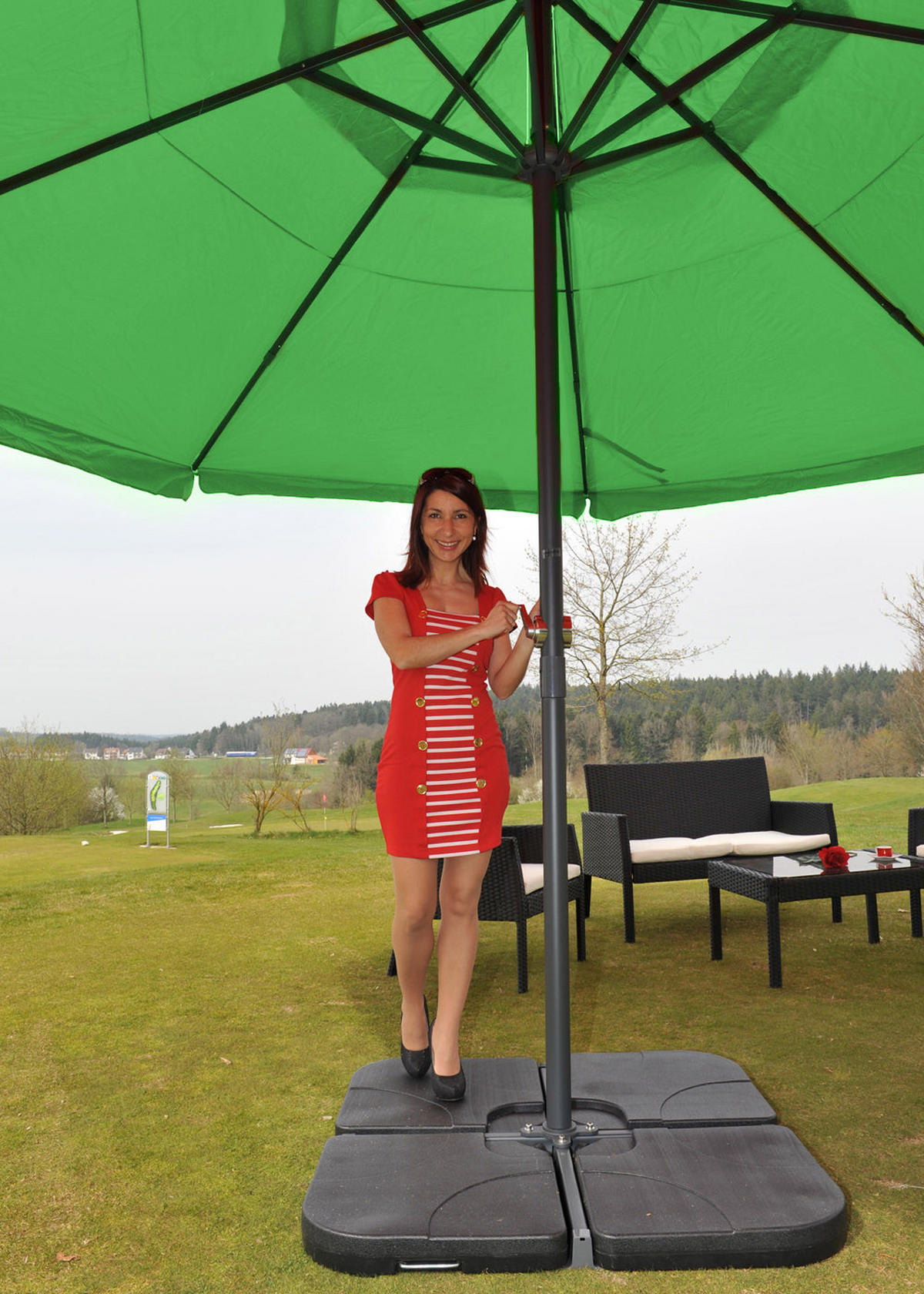 SONNENSCHIRM PRO Grün - Grün, Textil (500/500cm) - MCW