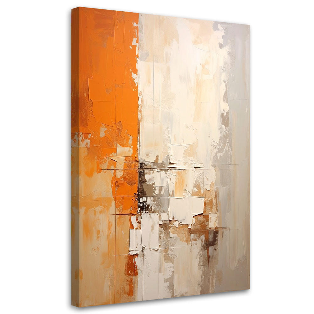 LEINWANDBILD, Abstrakt in Beige und Orange - Orange, Textil (20/30cm) - Feeby