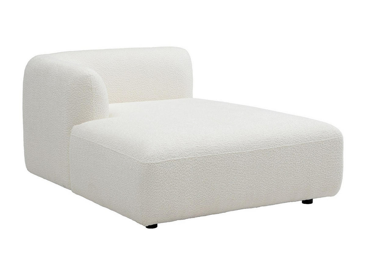 RECAMIERE ohne Schlaffunktion - 1 Person - stoff - gebrochenes weiß Danepi - Weiß, Textil (113/69/161cm) - Vente-Unique