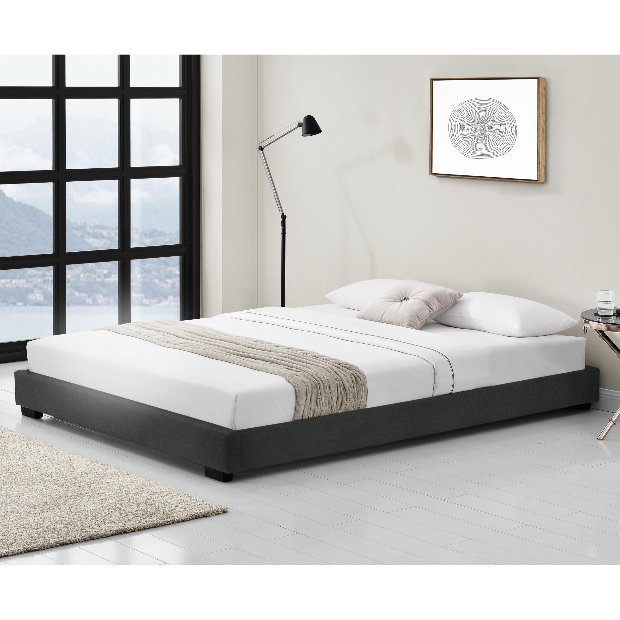 POLSTERBETT Masari - Schwarz, Textil (180/200cm) - Corium
