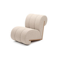 SESSEL CATCH ME Sessel, Bequeme Polsterung, 3D-Stoff, Hohe Festigkeit, Holzdetails, Cremefarben - Creme/Schwarz, Holz/Textil (80/78/100cm) - DomoHome