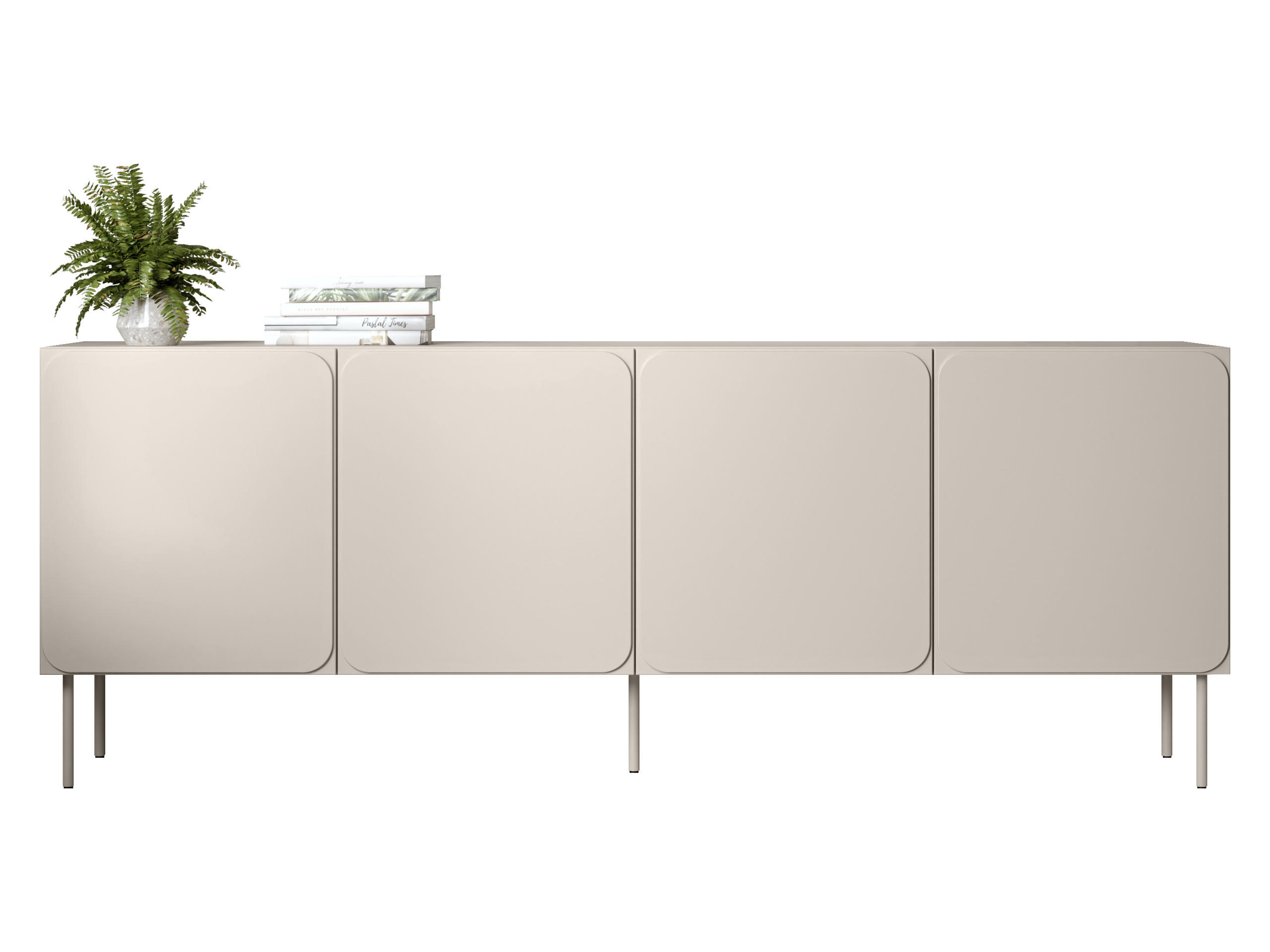SIDEBOARD Rafael 200 4D - Kaschmir, Holzwerkstoff/Metall (200/76/40cm) - MIRJAN24