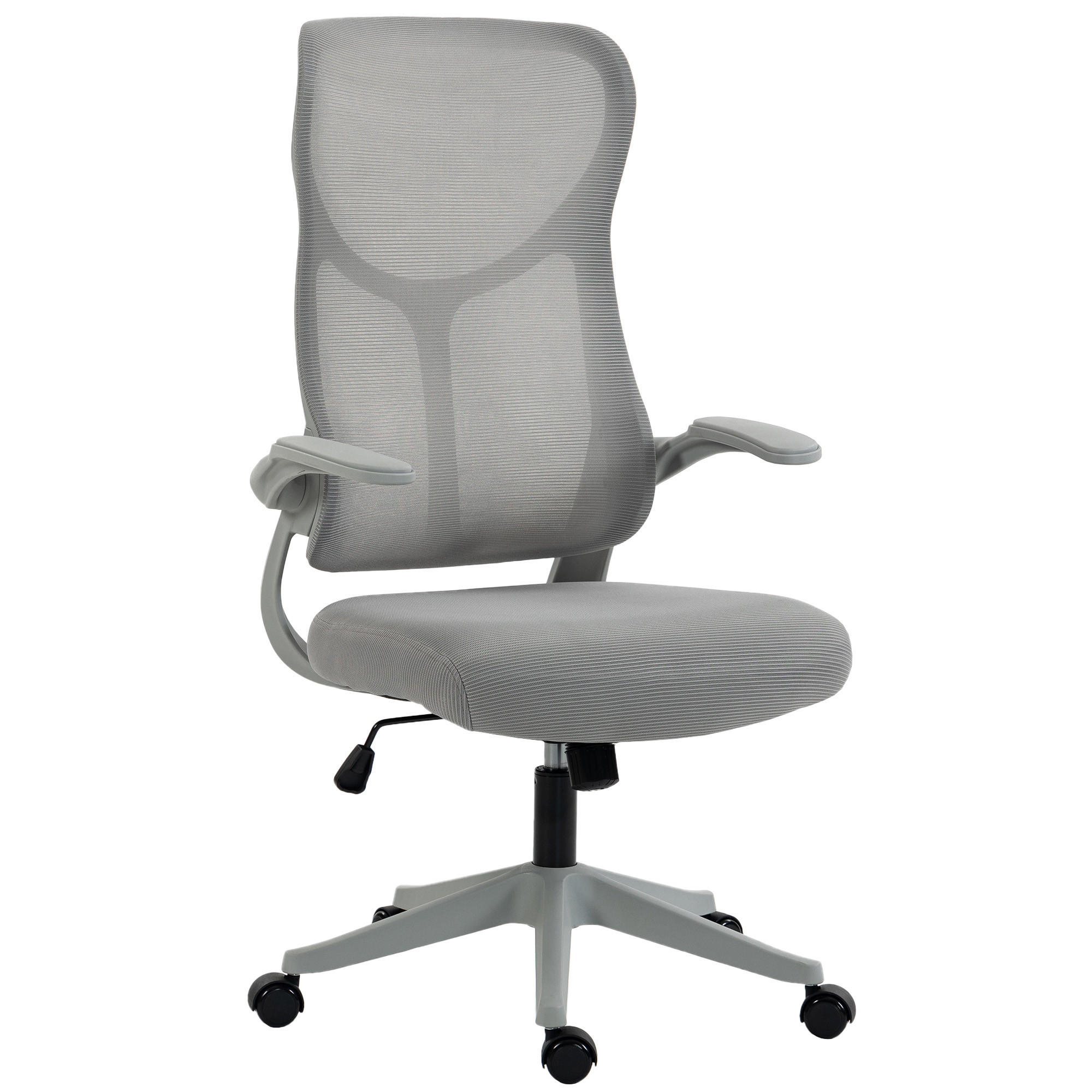 BÜROSTUHL Sperrholz Polypropylen Grau - Grau, Kunststoff/Textil (69.5/120/64cm) - HOMCOM