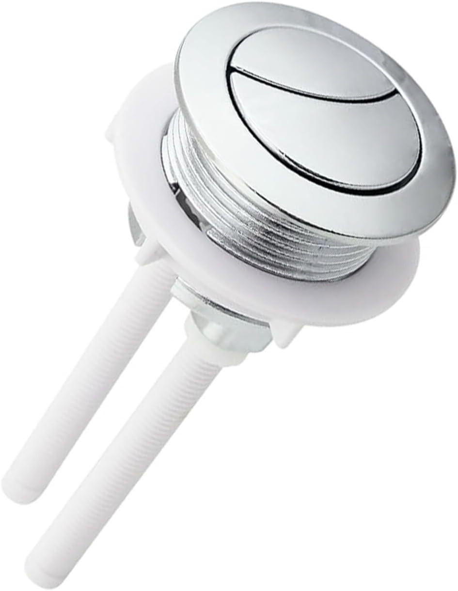 WC-SPÜLTASTE, Doppelhebel, silber, 3.8 cm Durchmesser,2er-Pack - Silberfarben, Kunststoff (5/7/11cm)