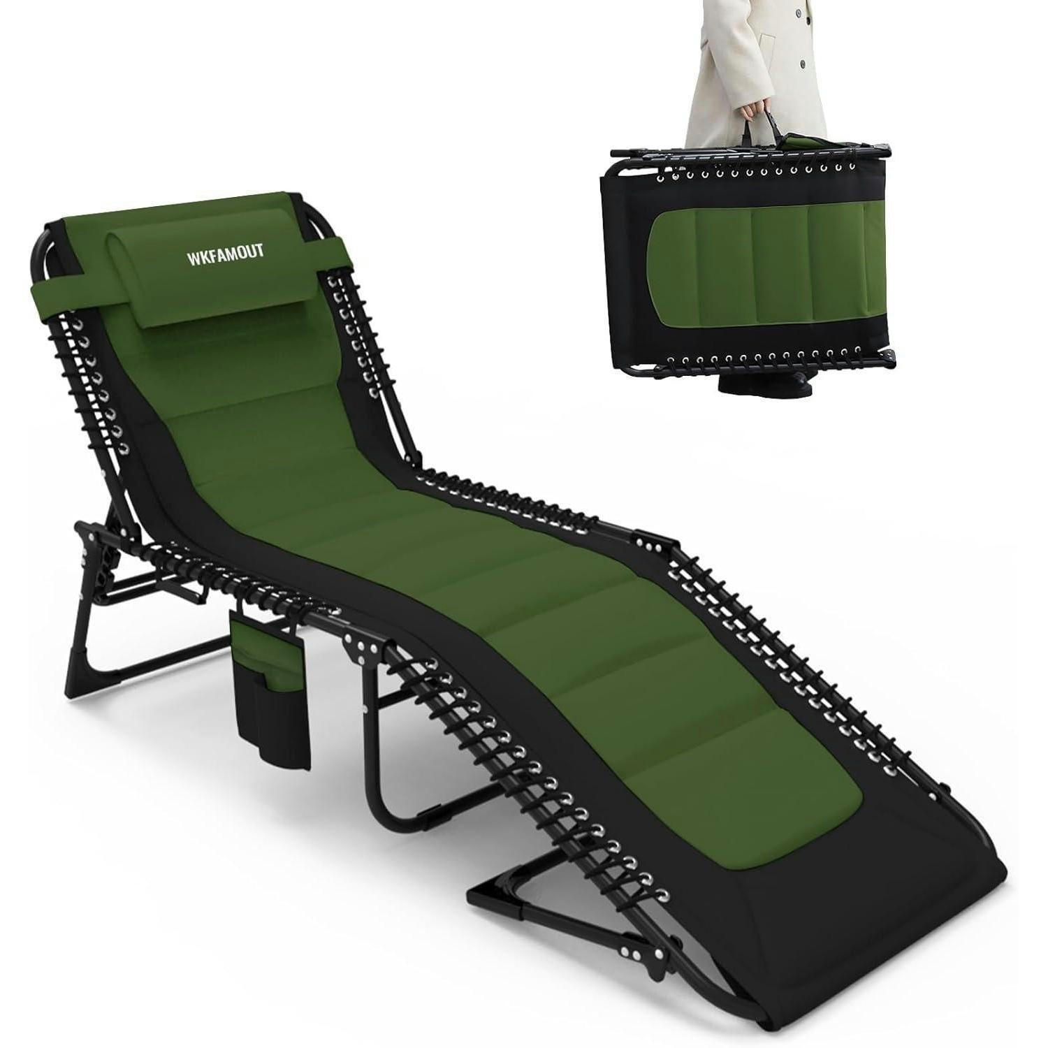 SONNENLIEGE Klappbar Grün 200x68 CM - Grün, Textil (71.5/15/81.5cm)
