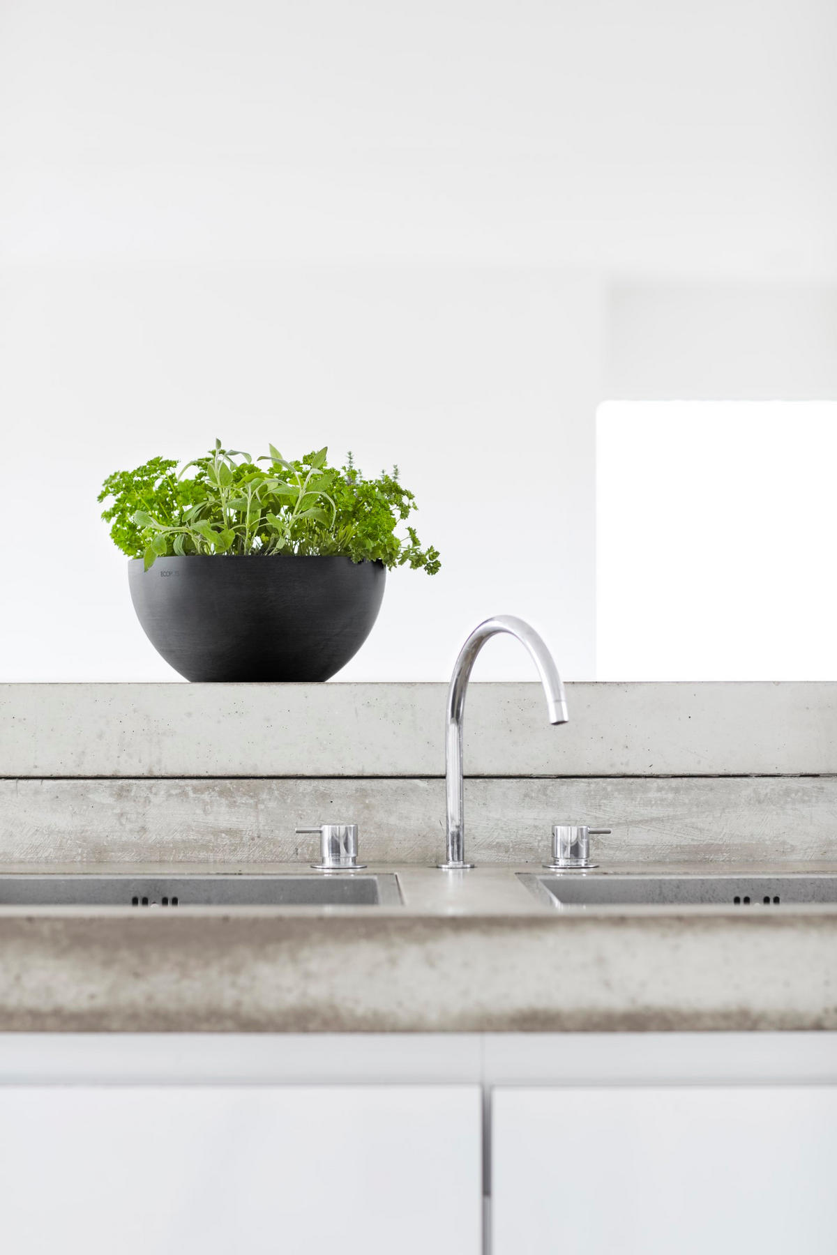 BLUMENTOPF Brussels 25/12 cm Dunkelgrau - Dunkelgrau, Kunststoff (25/12cm) - Ecopots