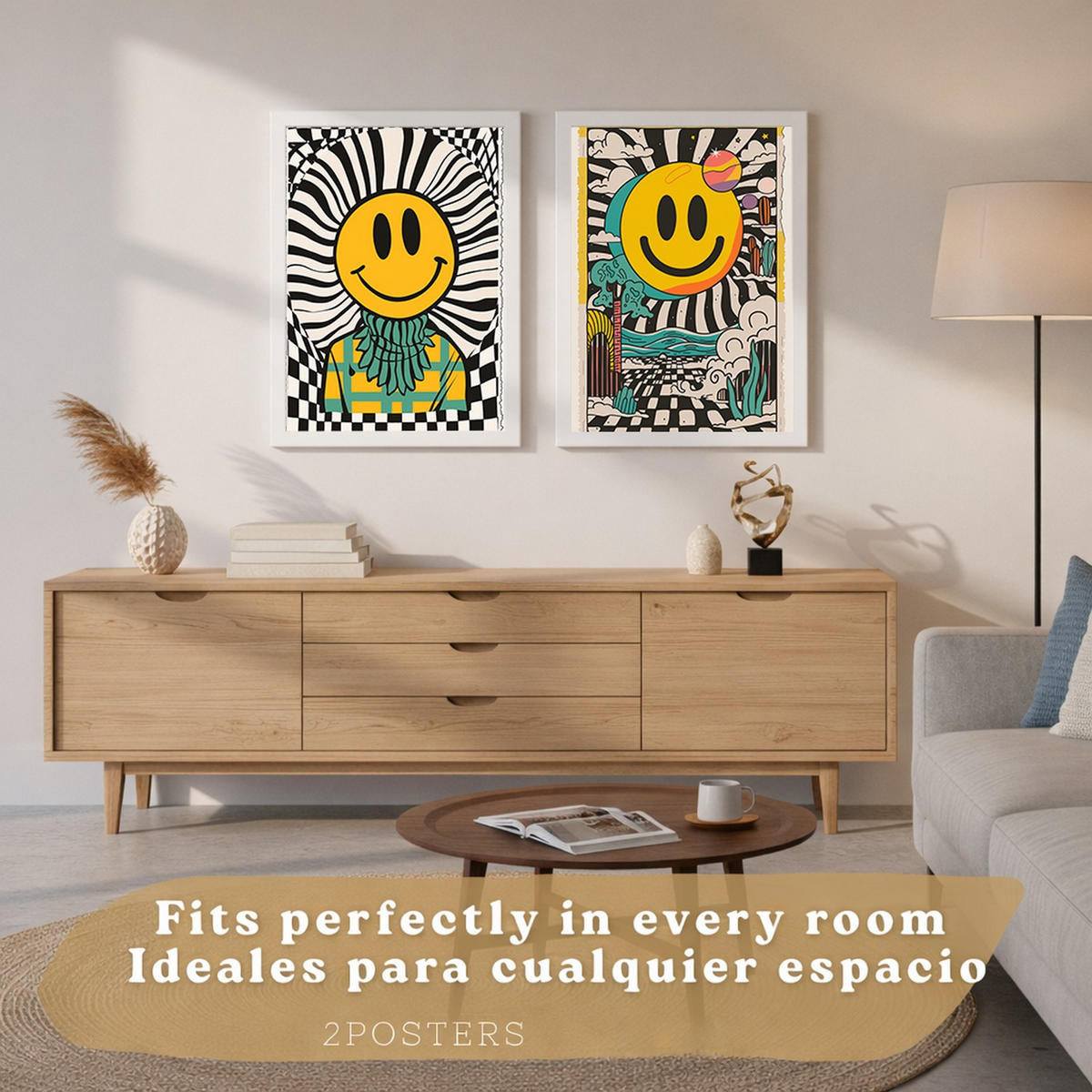 PLAKAT Sada 2 Emoji A3 bez rámu - čirá, papír (29.7/1/42cm) - Nacnic