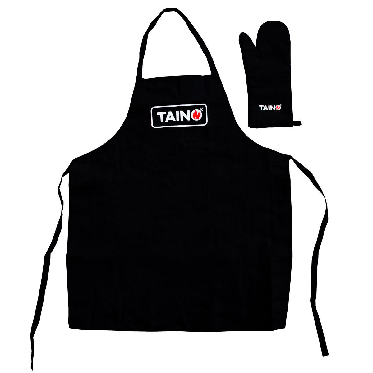 GRILLSCHÜRZE mit Handschuh - Schwarz, Textil (68/50cm) - TAINO