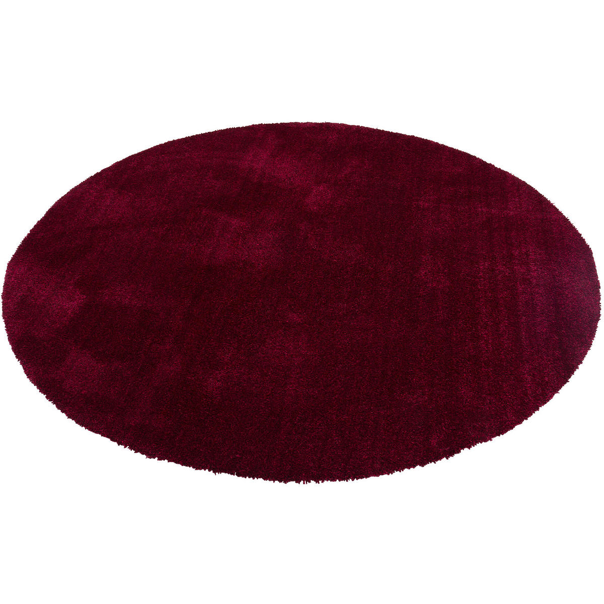 HOCHFLORTEPPICH LIVORNO RUND SUPER SOFT - Weinrot, Textil (100/100cm) - Snapstyle