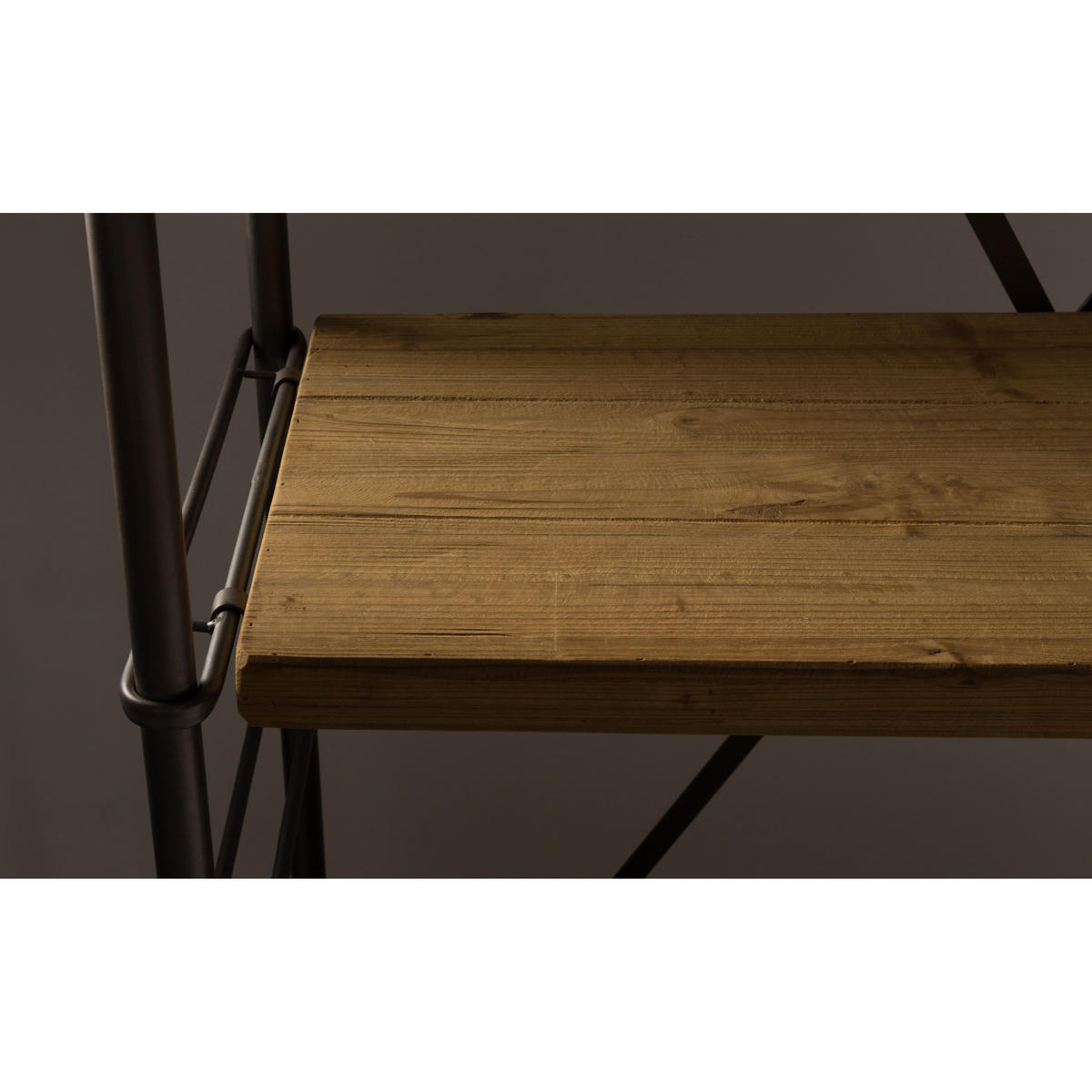 STANDREGAL Iron Hoch Holz/ Metall Braun - Braun, Holz (100/200/42cm) - Dutchbone