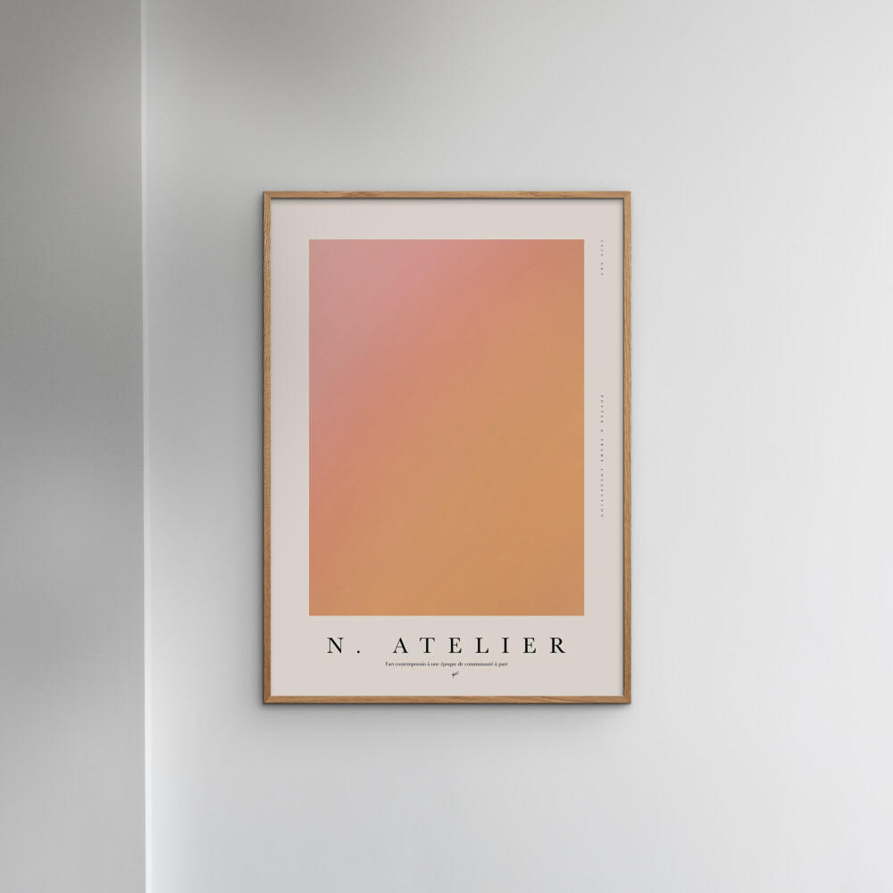 POSTER mit Rahmen Poster & Frame - Collection - N. Atelier | Poster & Frame 002 - Eichefarben/Orange, Holz/Papier (30/40cm) - Poster&Frame