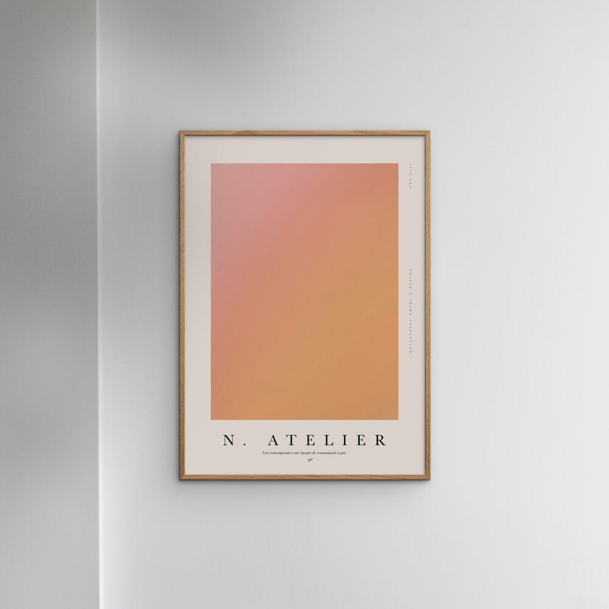 POSTER mit Rahmen Poster & Frame - Collection - N. Atelier | Poster & Frame 002 - Eichefarben/Orange, Holz/Papier (30/40cm) - Poster&Frame
