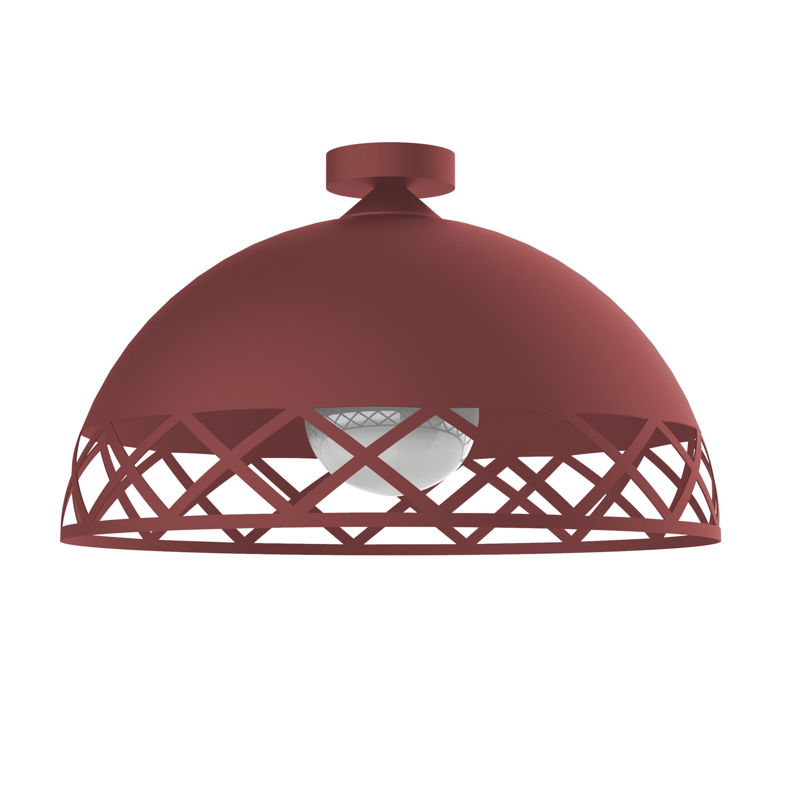 DECKENLEUCHTE - Rot, Metall (20/40/20cm) - Lumicom