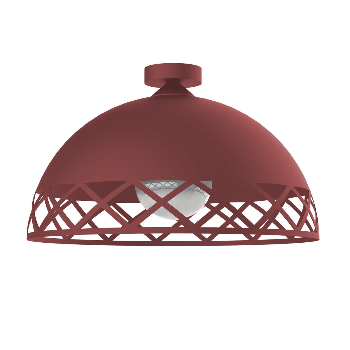 DECKENLEUCHTE - Rot, Metall (20/40/20cm) - Lumicom