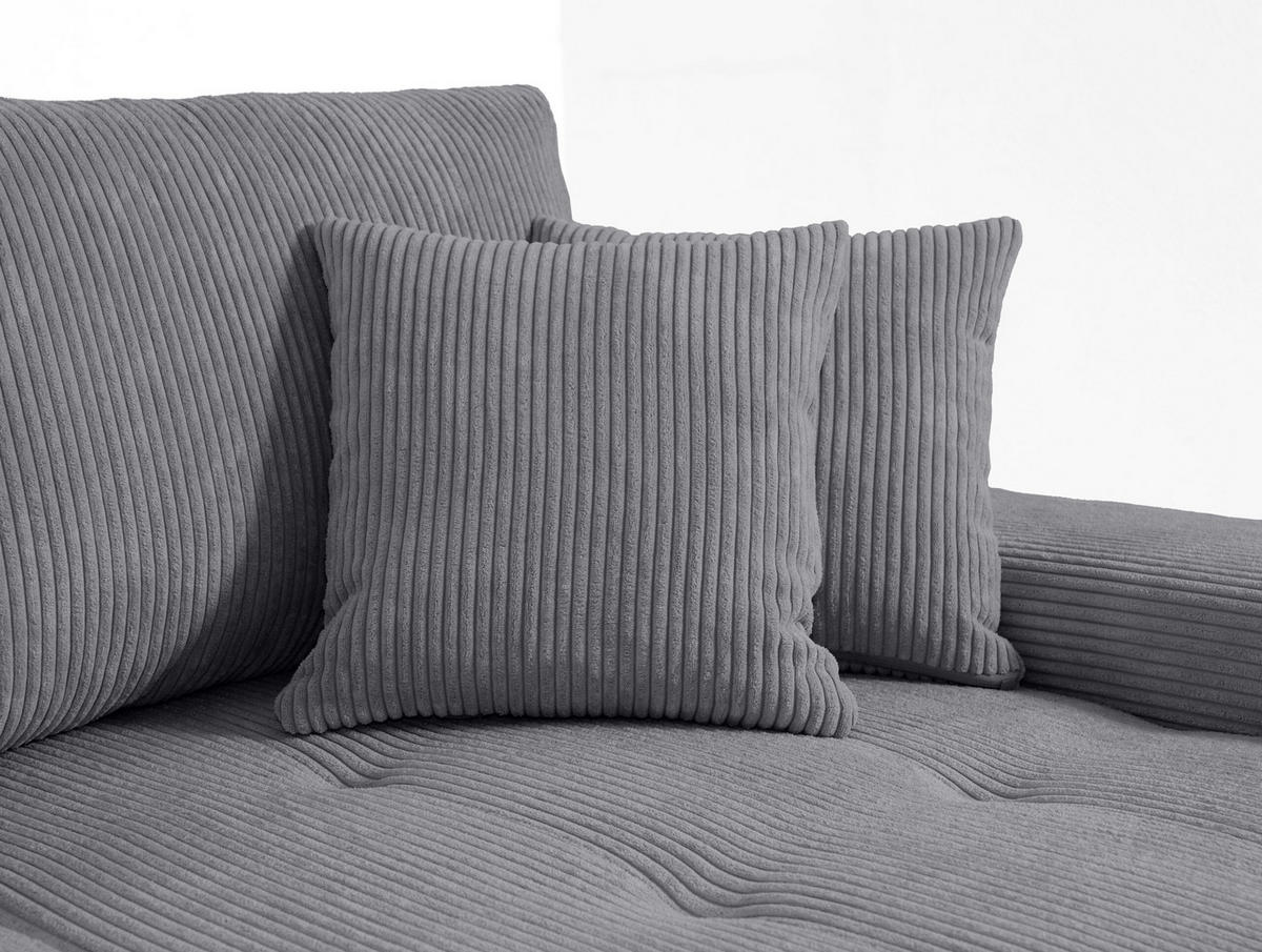 ECKSOFA mit Bettkasten Tragel L, Dunkelgrau - Grau, Textil (185/265cm) - Meblito