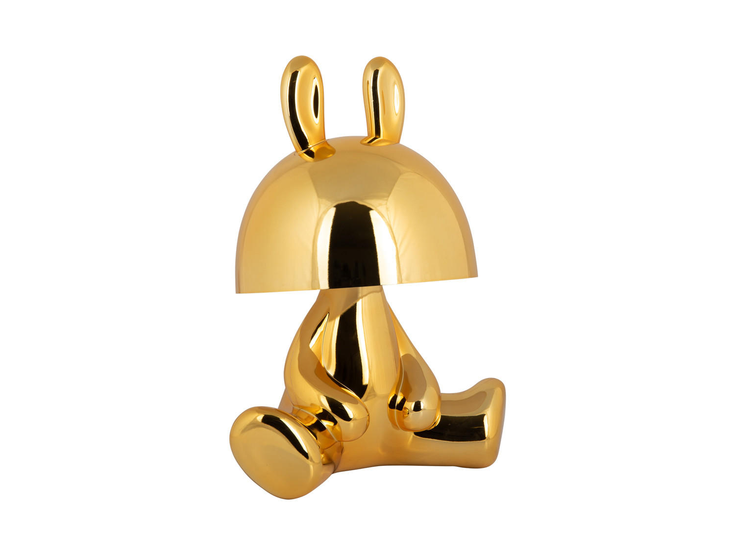 TISCHLAMPE Bunny 22/17/27 cm - Goldfarben, Kunststoff (22/17/27cm) - Leitmotiv
