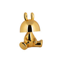 TISCHLAMPE Bunny 22/17/27 cm - Goldfarben, Kunststoff (22/17/27cm) - Leitmotiv
