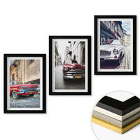 WANDBILDER 3er-Set - 20x30 cm Schwarzer Rahmen - Oldtimer in Städten - Schwarz, Kunststoff (20/30cm) - ArtPrintCave