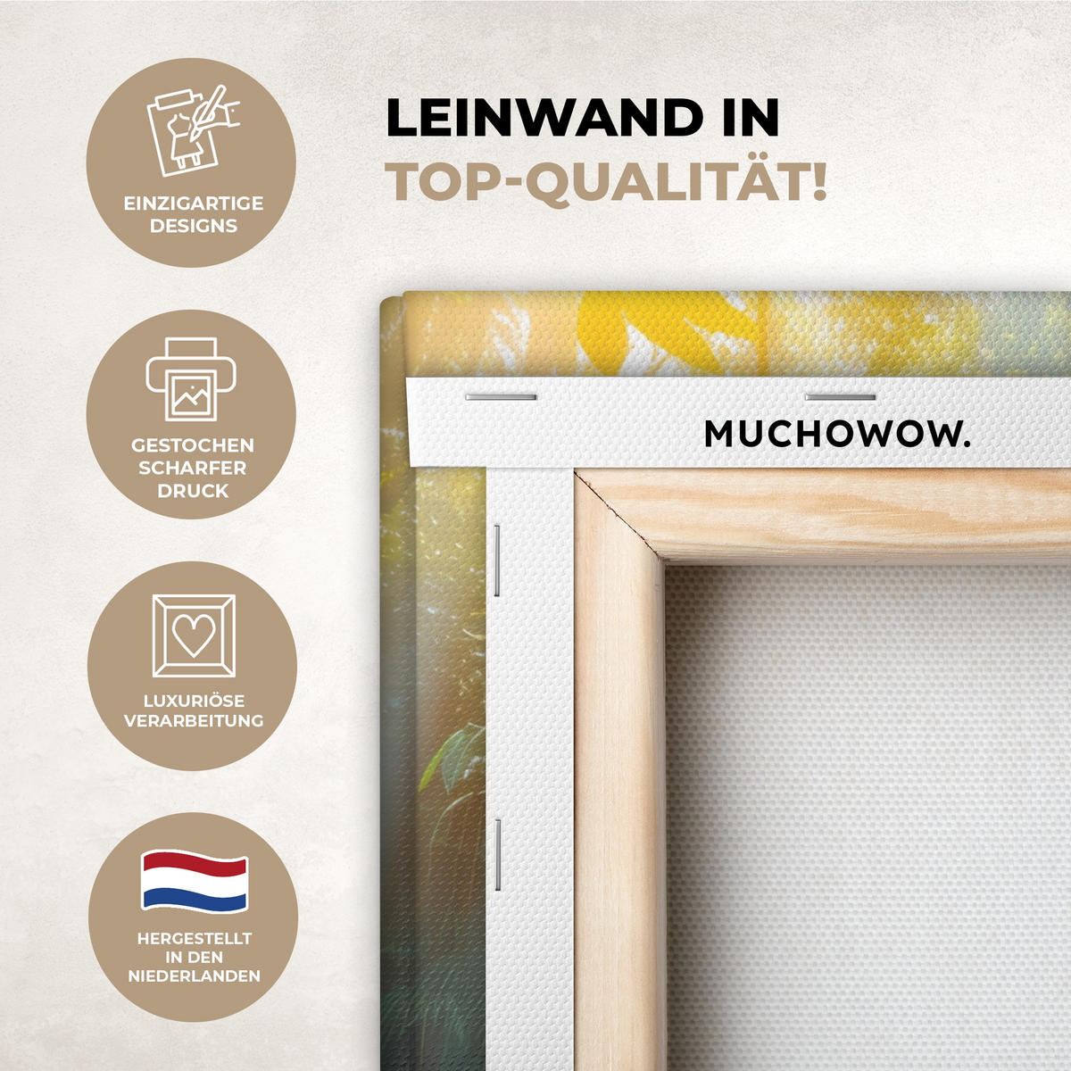 LEINWANDBILD Wasserfall - Dschungel - Sonne - Grün - Natur Room Decor 30x40 cm - Grün, Textil (30/40cm) - MuchoWow