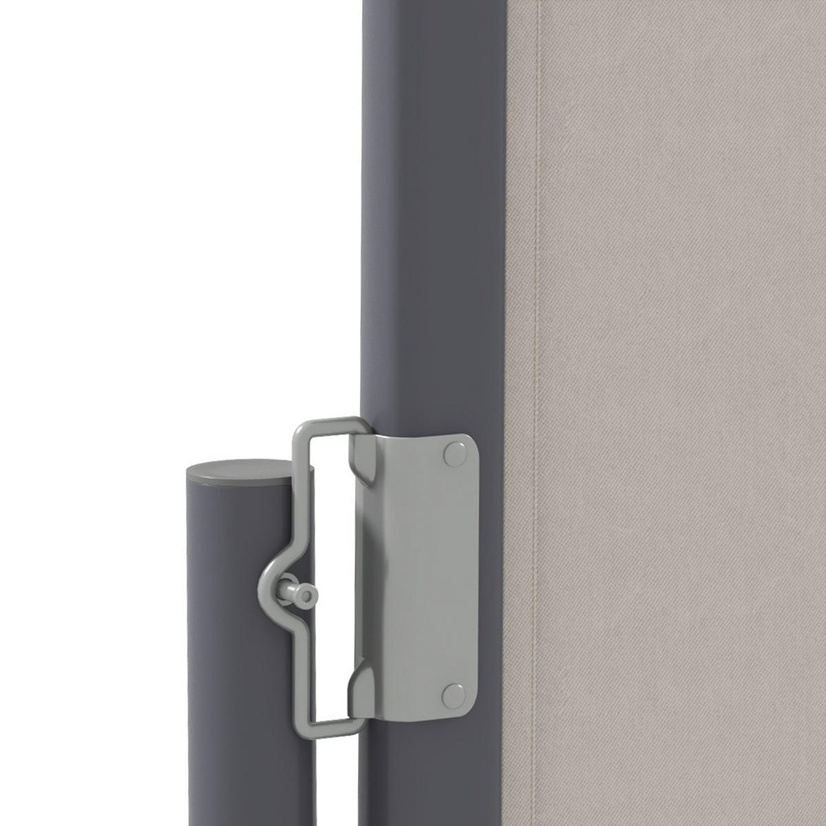 SEITENMARKISE 300x100 cm hellgrau - Hellgrau, Metall (300/100/3.5cm) - Fortuna Lai